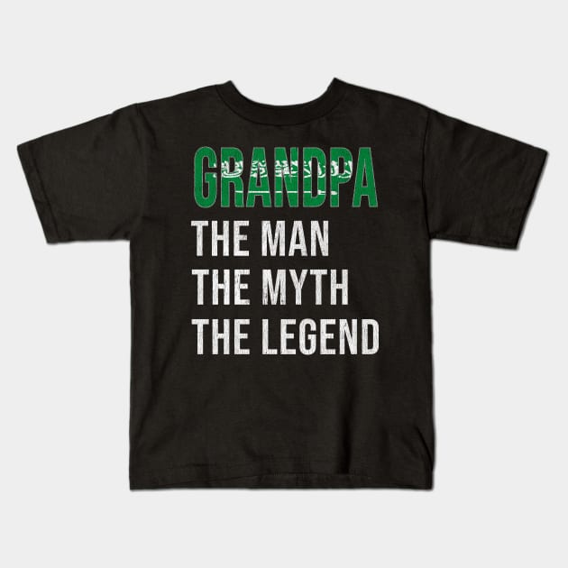 Grand Father Saudi Arabian Grandpa The Man The Myth The Legend - Gift for Saudi Arabian Dad With Roots From  Saudi Arabia Kids T-Shirt by Country Flags